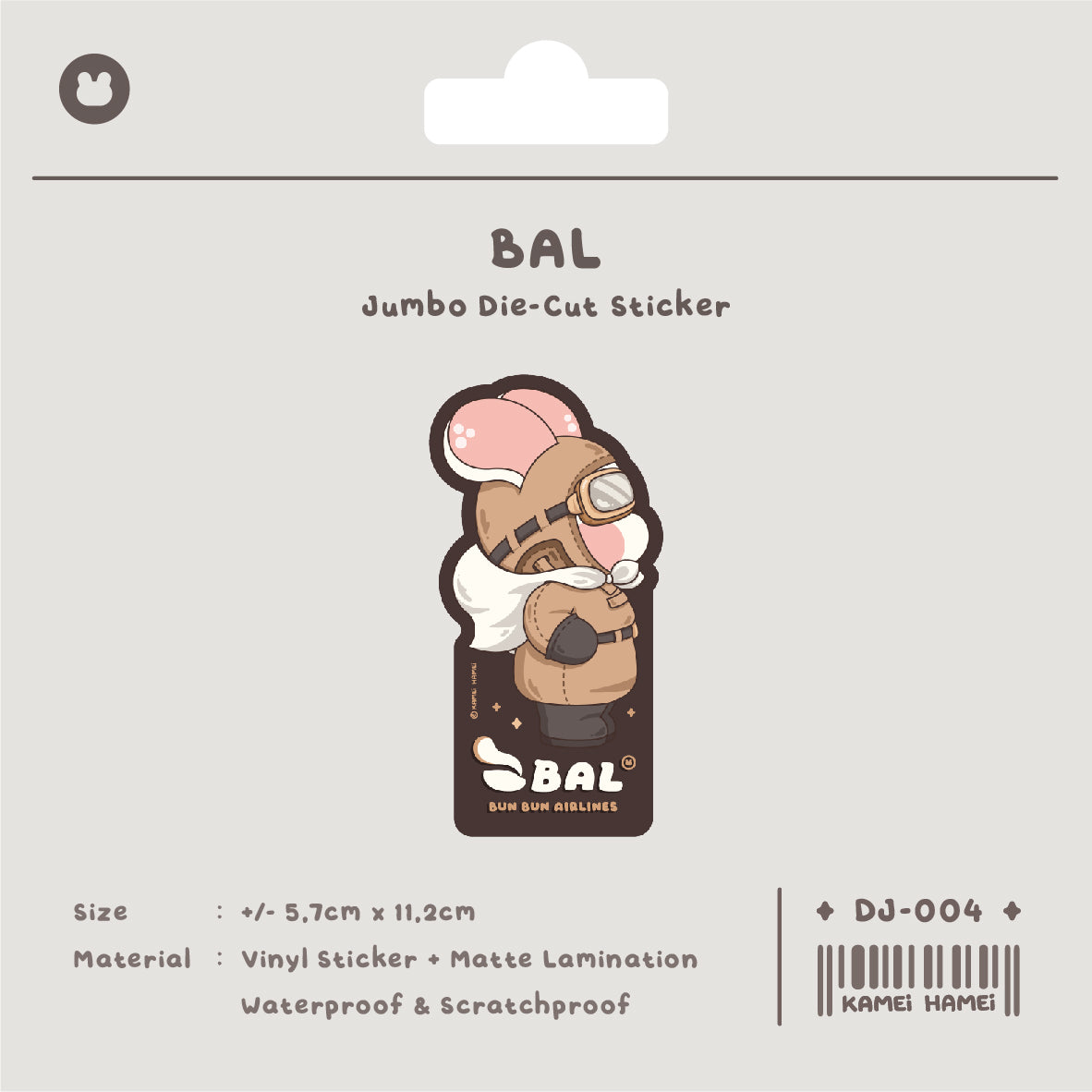Kamei Sticker Vinyl Die Cut Matte