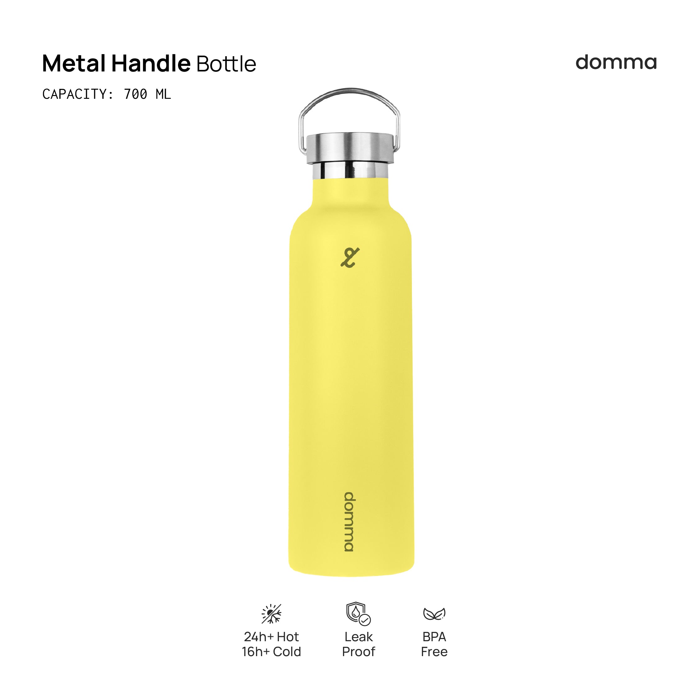 700 ml Metal Handle Lid Botol Minum