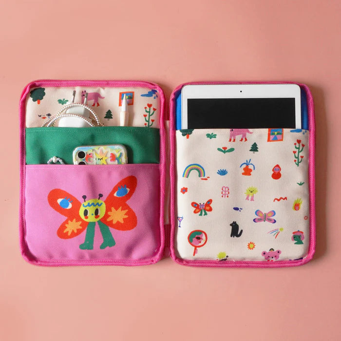 Screen and Green Ipad / Laptop Sleeve