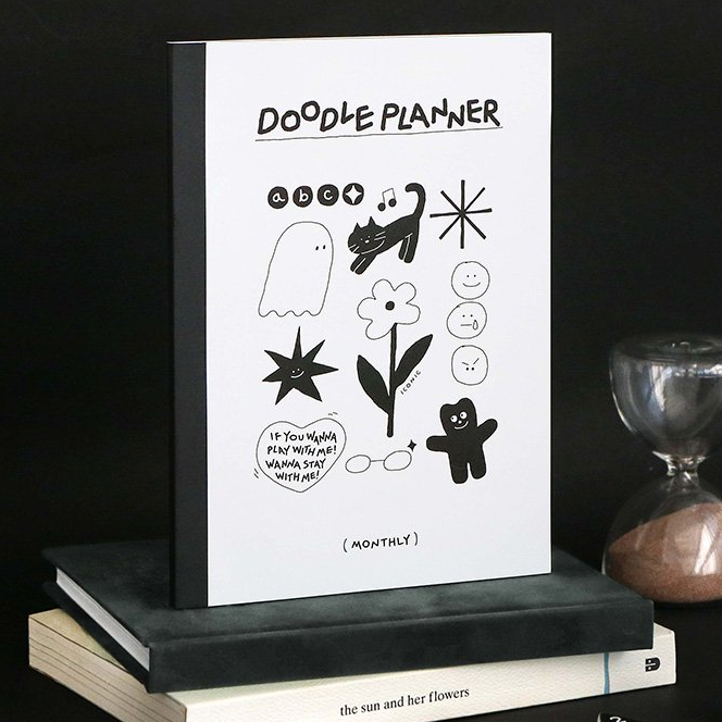 Doodle Dateless Monthly Diary Planner