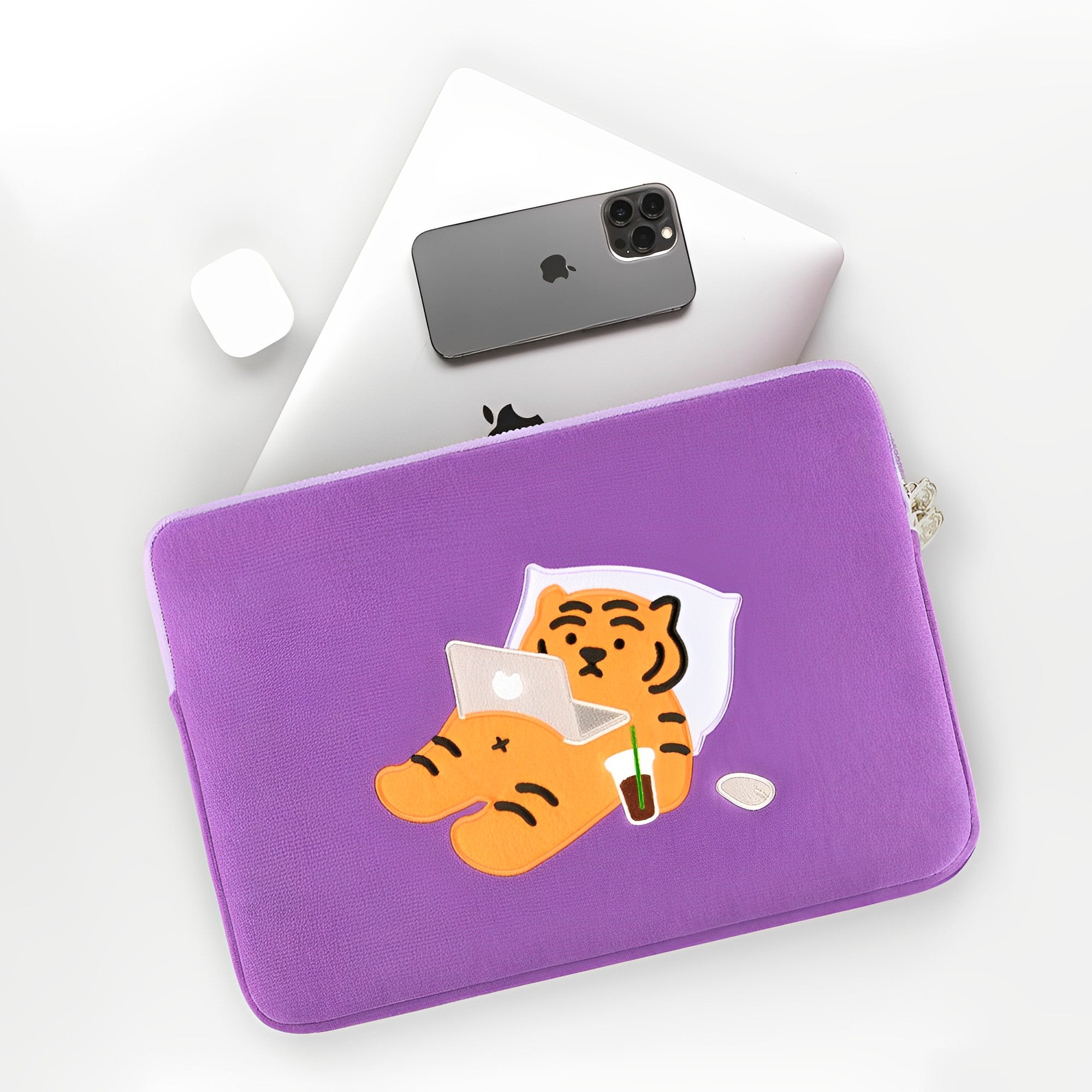 Stay Home Tiger Laptop/Tablet Pouch