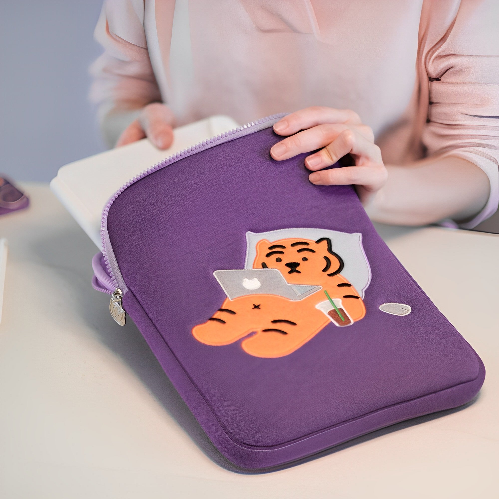 Stay Home Tiger Laptop/Tablet Pouch