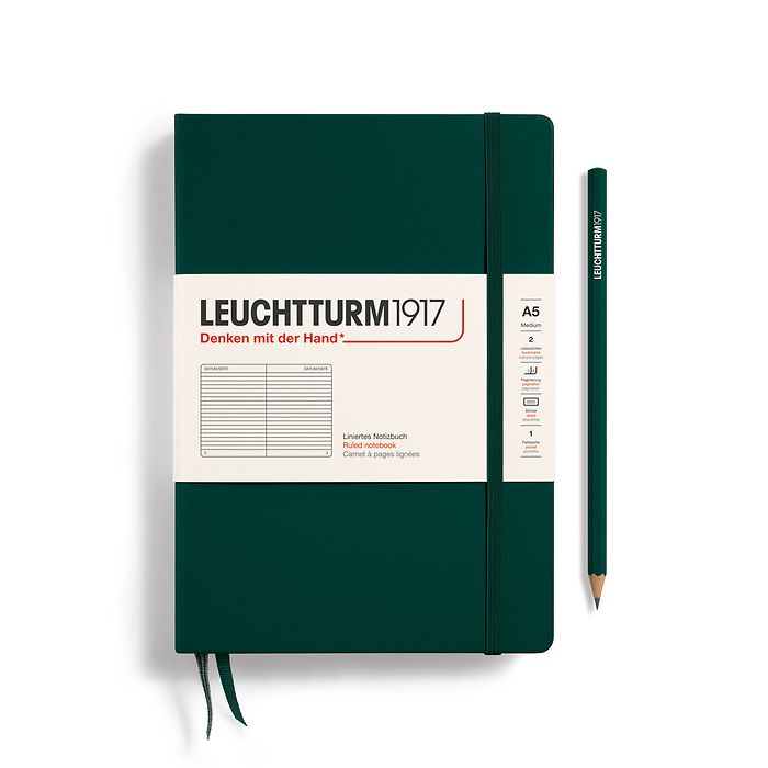 Notebook Medium (A5), Hardcover, 251 numbered pages RULED
