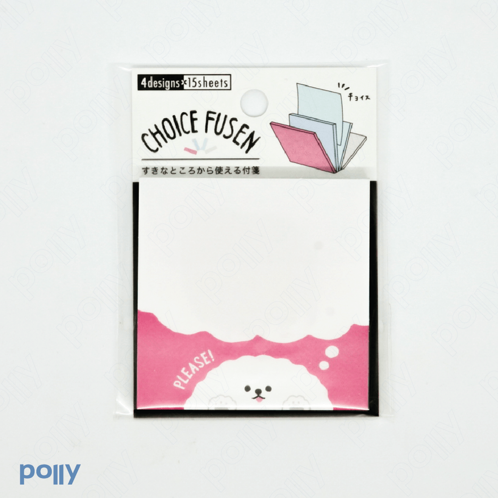 MINDWAVE Choise Fusen Bichon Friese Sticky Note - Polly Indonesia