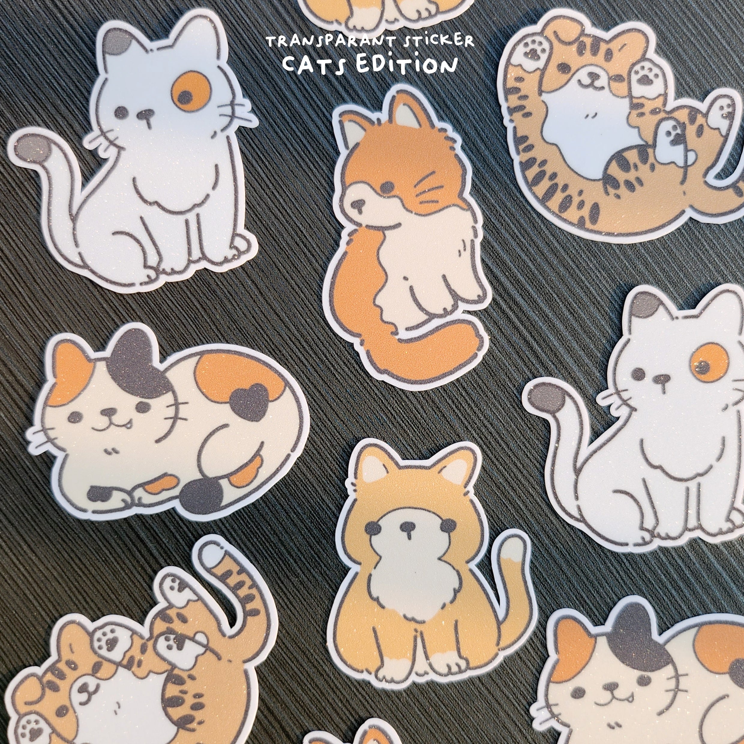 Die Cut Transparant Stickers Cat Edition