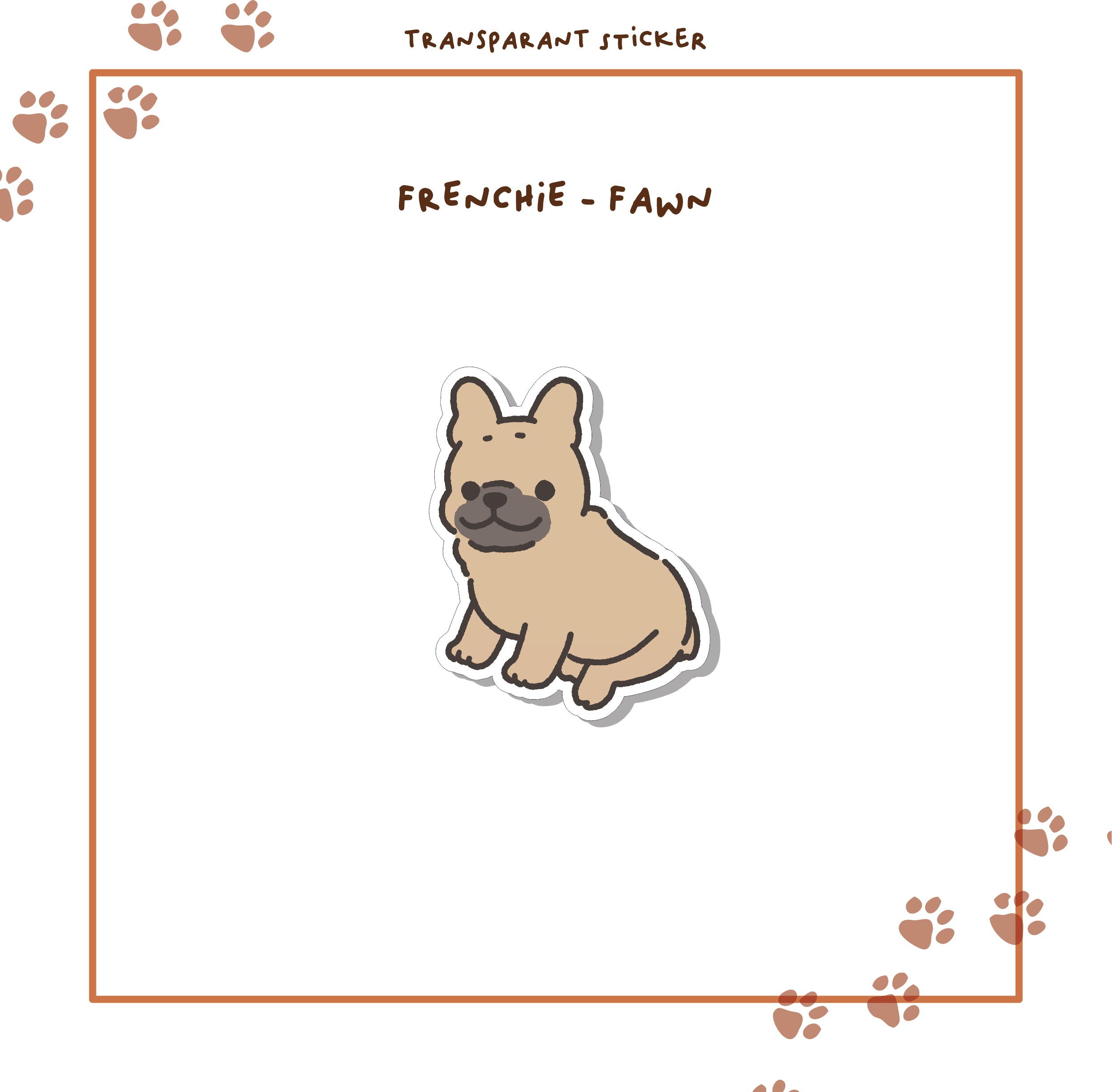 Die Cut Transparant Stickers Dog Edition