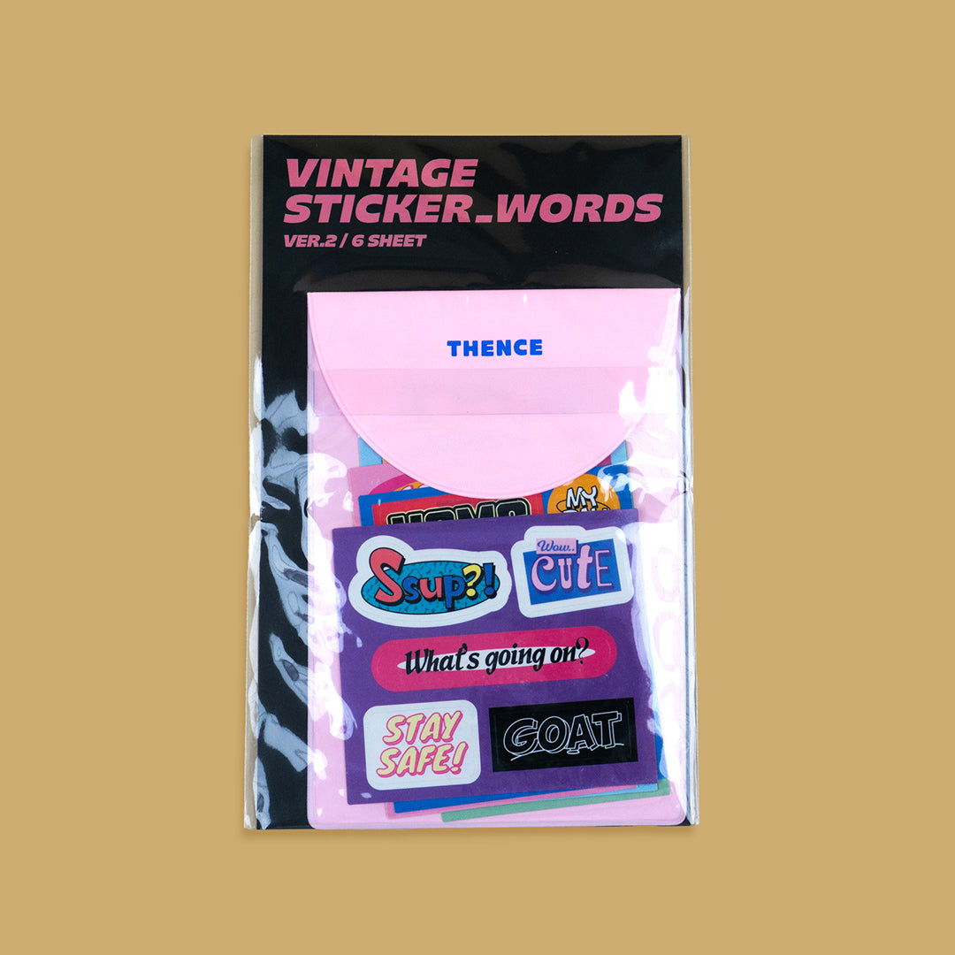 Vintage Sticker Words