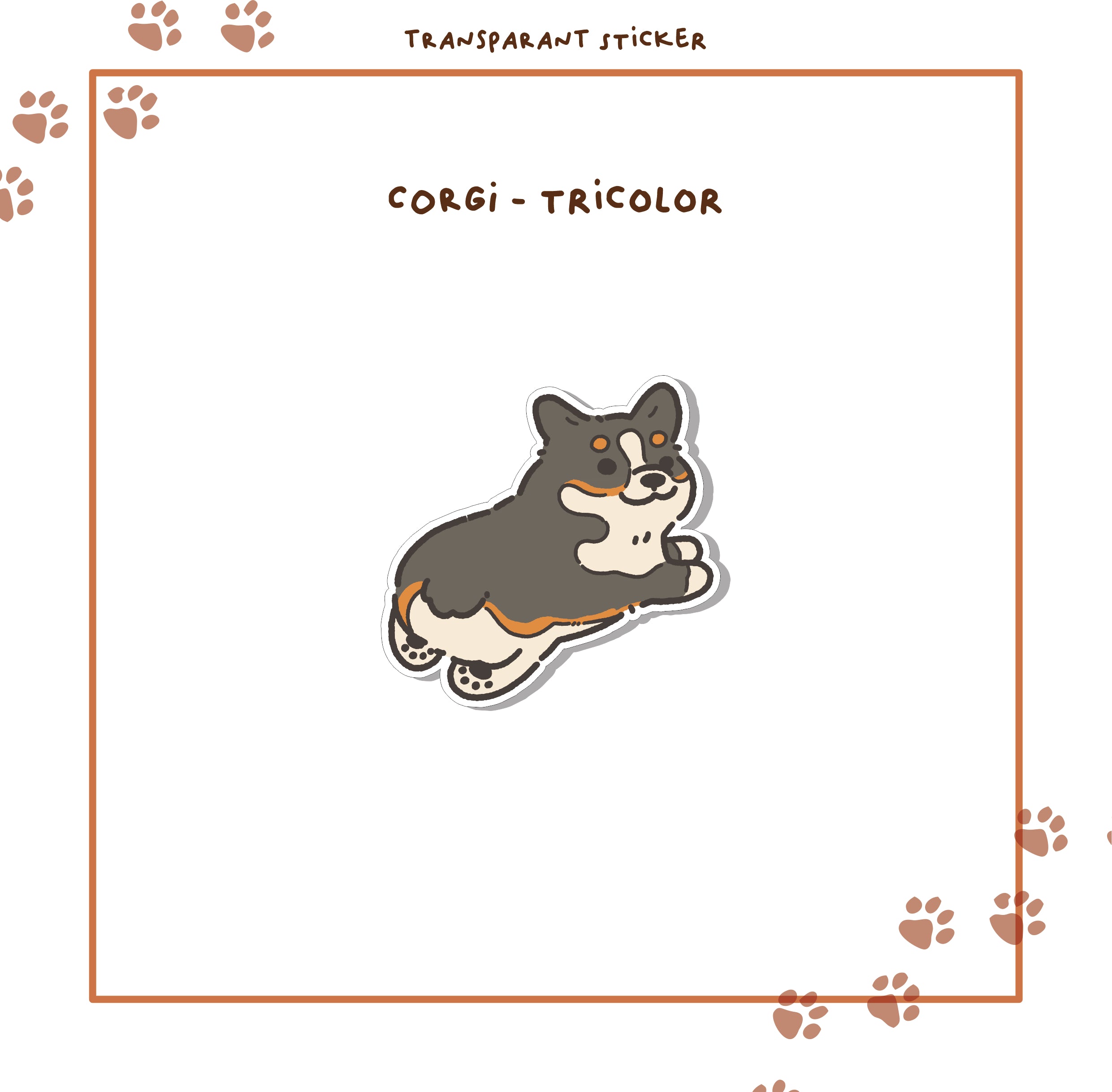 Die Cut Transparant Stickers Dog Edition