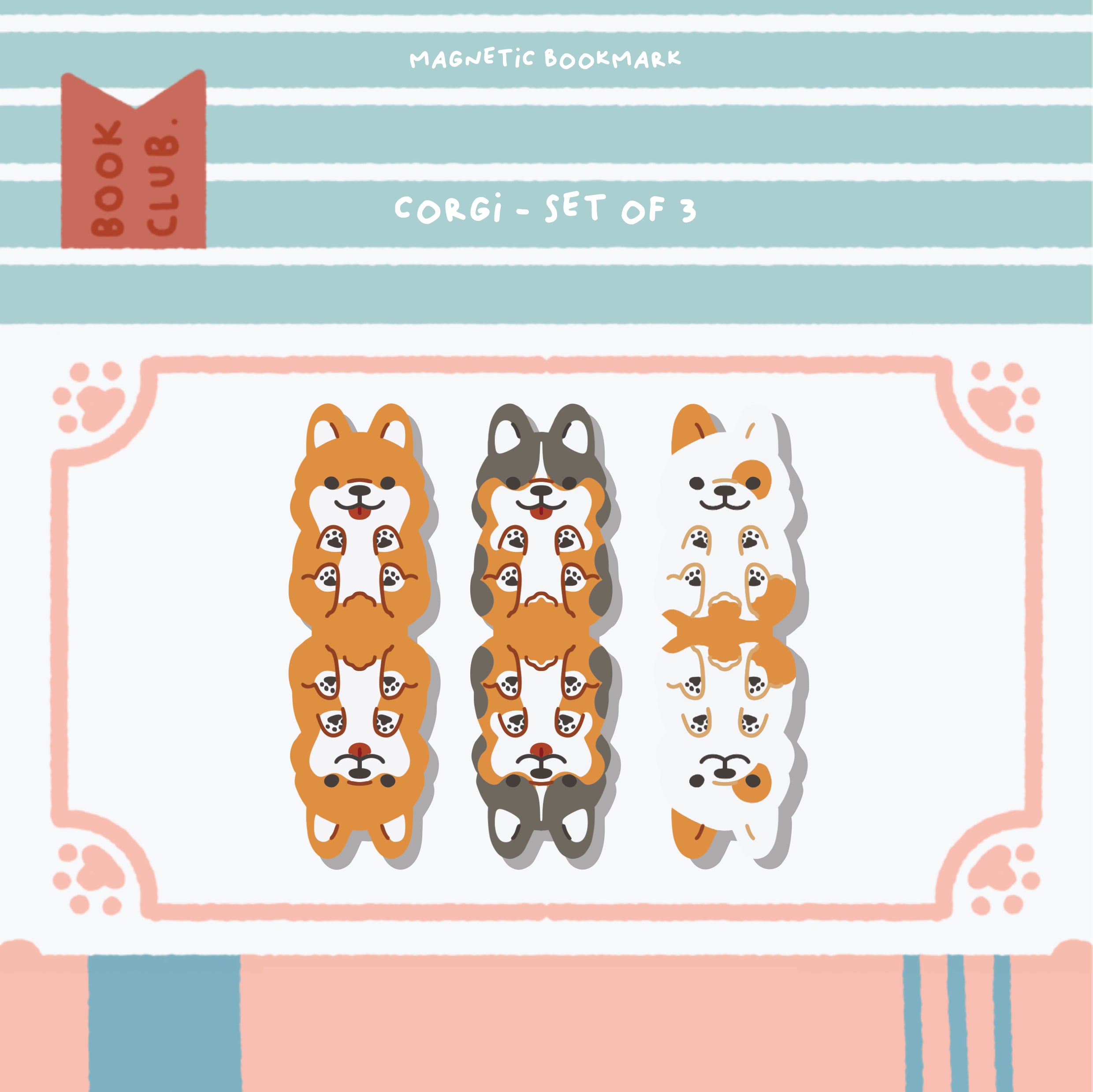 Magnetic Bookmark Dogs Edition (Set of 3)