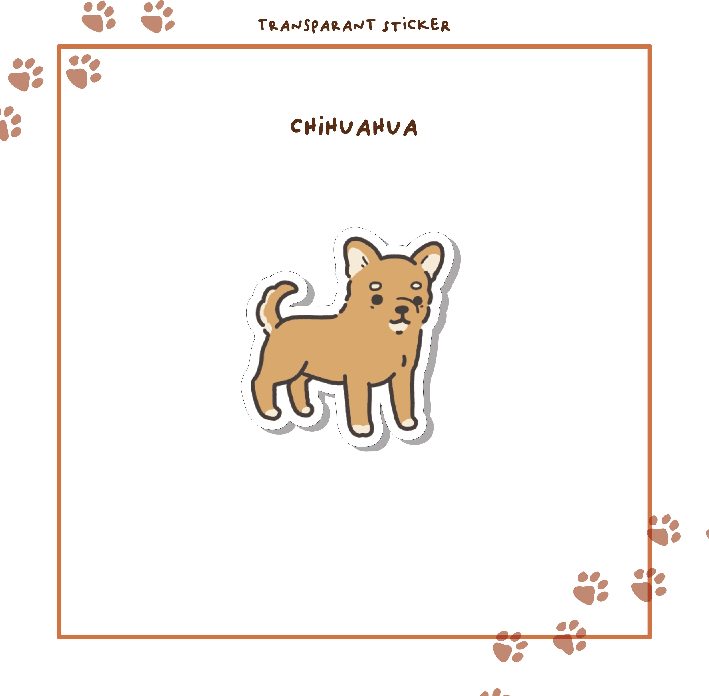 Die Cut Transparant Stickers Dog Edition