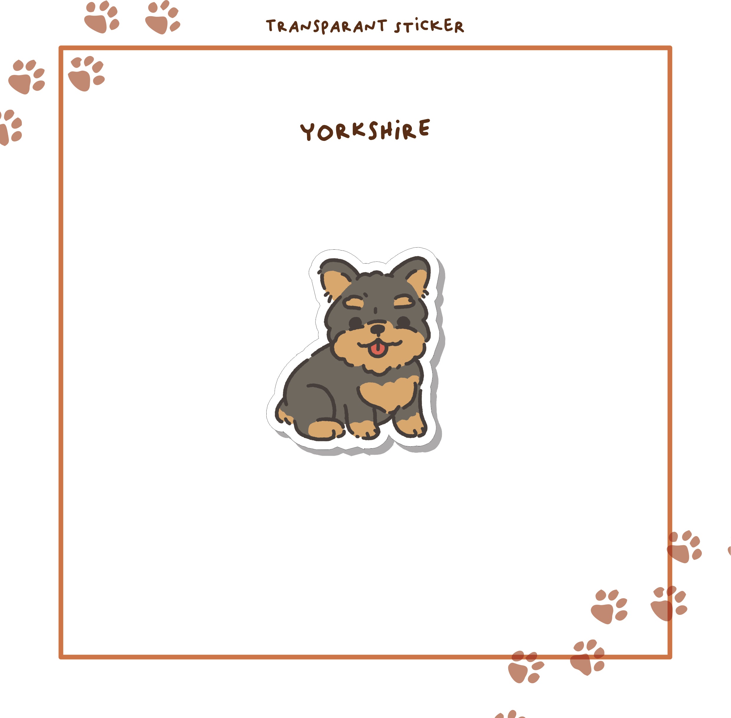 Die Cut Transparant Stickers Dog Edition