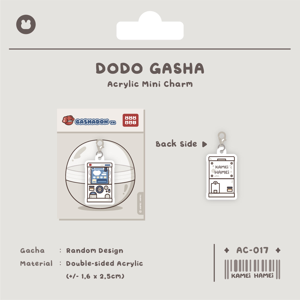 Kamei Double-sided Acrylic Charm
