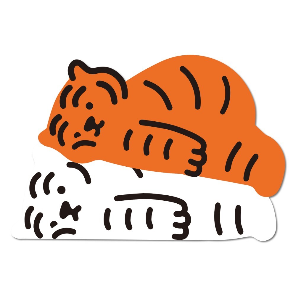 Charging Tiger Big Removable Sticker