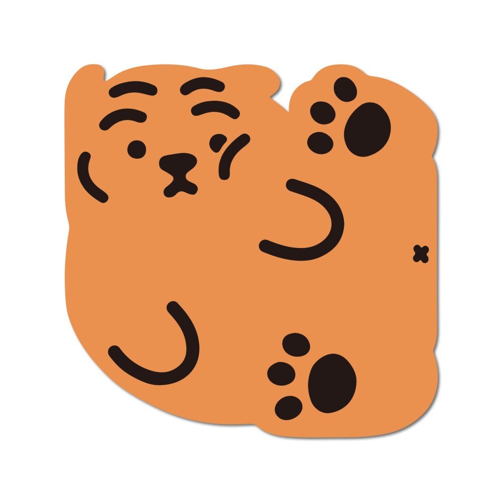 Square Tiger Big Removable Sticker