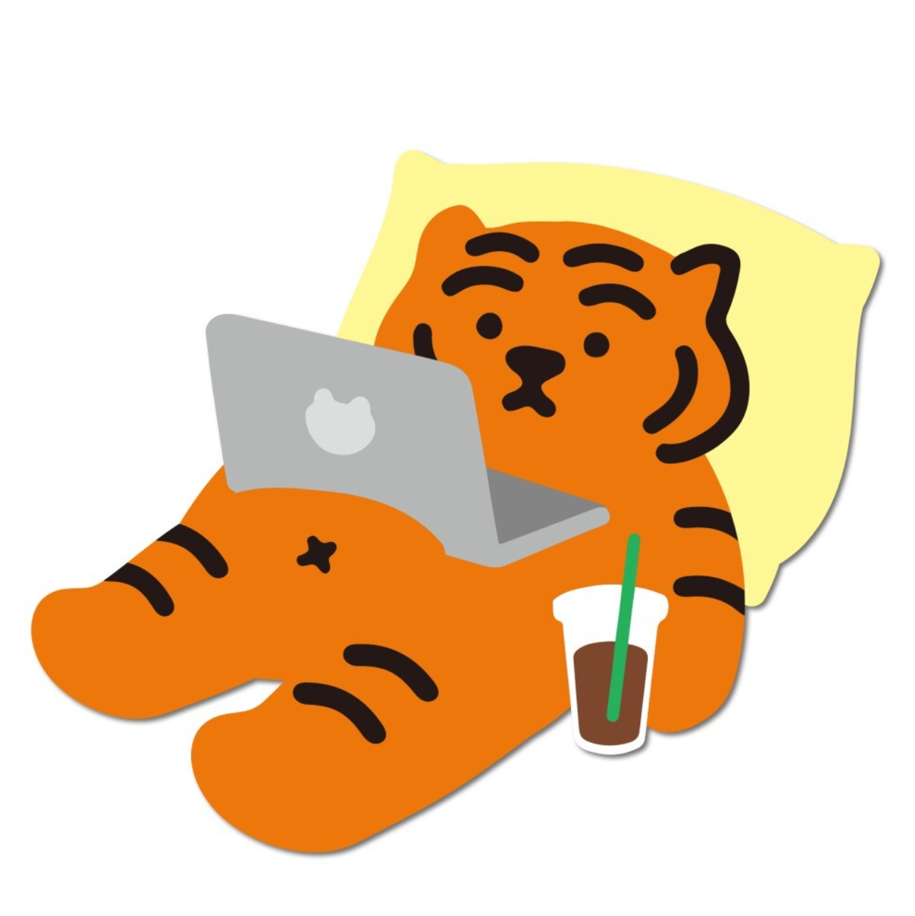 Stay Home Tiger Big Removable Sticker